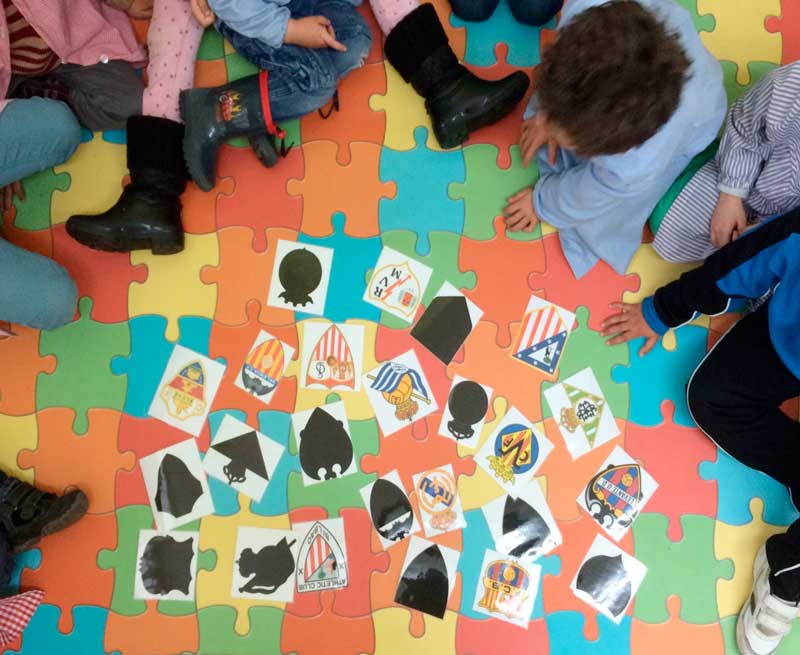 futbol y formas planas