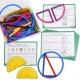 Junior Geostix - Set de construcción con varillas rectas y curvas