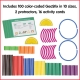 Junior Geostix - Set de construcción con varillas rectas y curvas