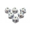 Bolsa 6 dados 10 caras 22 mm opacos 0-9