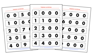 plantillas tarjetas numéricas